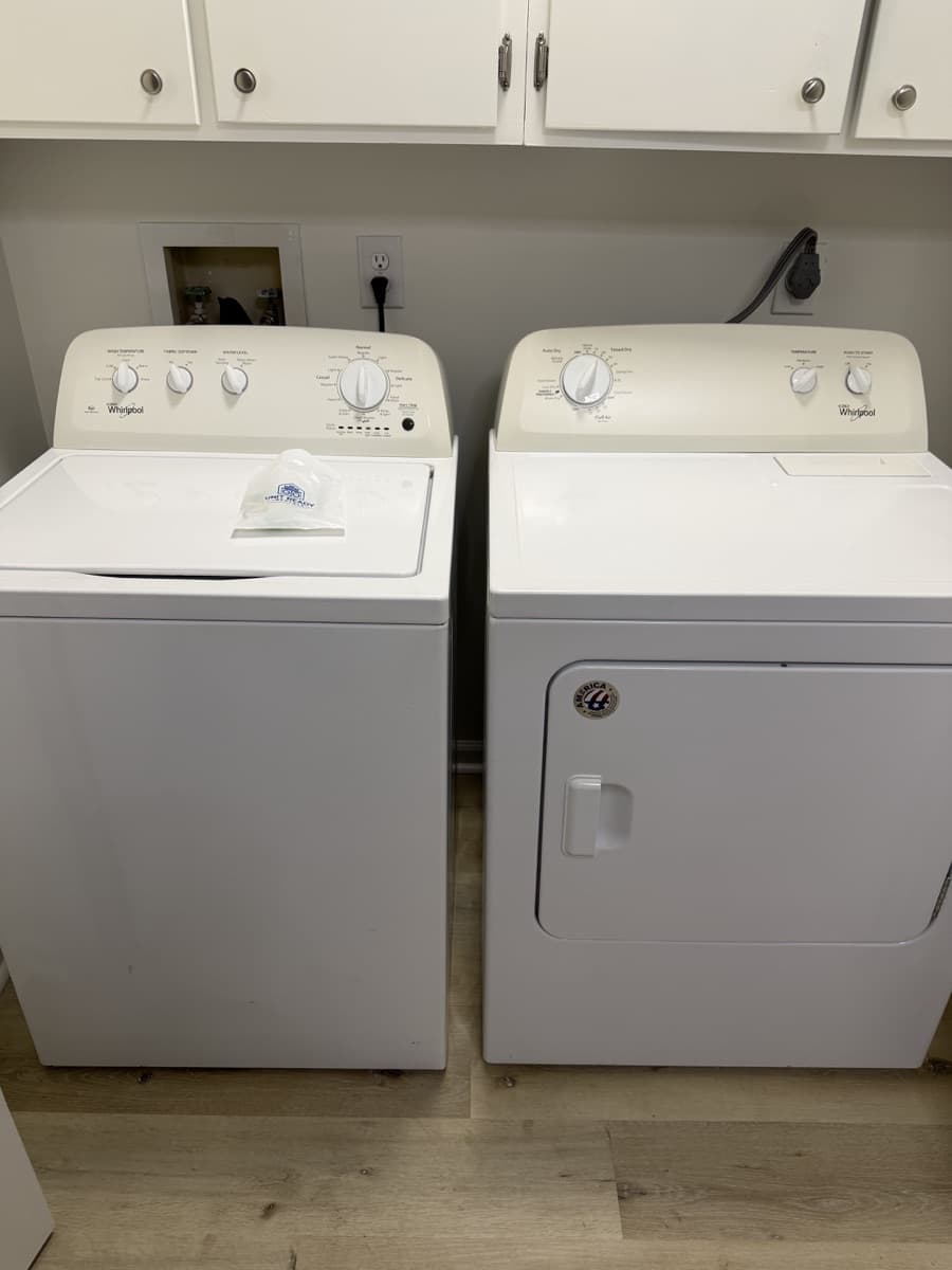 Washer and dryer set delivered and installed